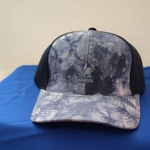 Kangol Black and Gray Tie-Dye Cap